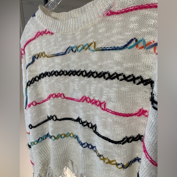 Embroidered Fringe Sweater - Picture 3 of 9